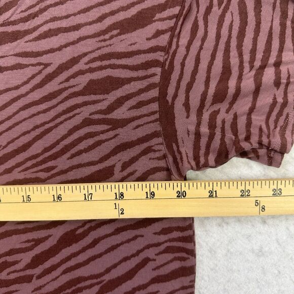 American Eagle Shirt Womens XS Soft & Sexy Striped V Neck Oversized Short Sleeve - Picture 7 of 12